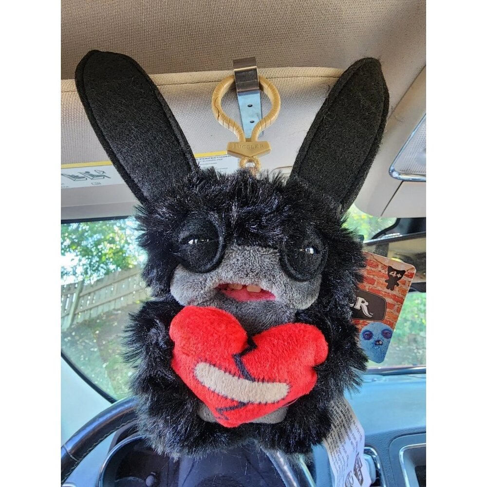 FUGGLER RARE Lord Long Ears The Black Rabbit Broken Heart 5 Inch Clip